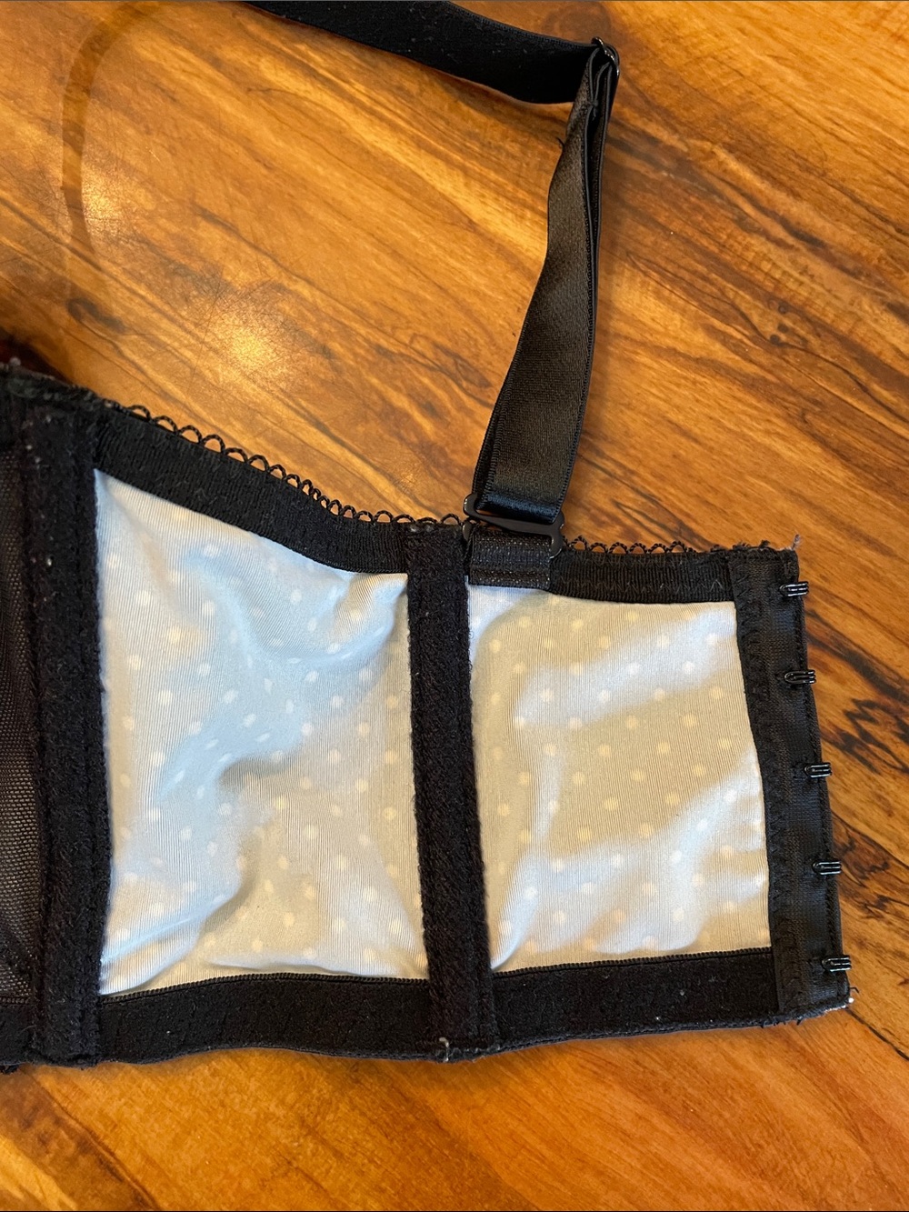 Two Boutique 34D Bras Black Polka Dot Longline Bra & Nude T-Shirt Bra EUC! - Picture 7 of 13
